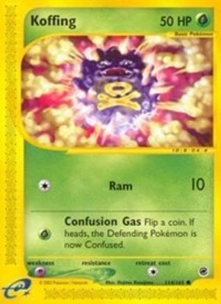 Koffing 114/165 - Reverse Holofoil Expedition