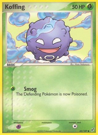 Koffing 062/107 - Reverse Holofoil Deoxys