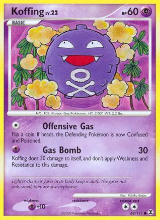 Koffing 068/111  - Reverse Holofoil Rising Rivals