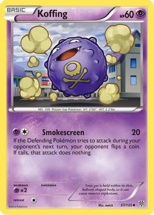 Koffing 057/135  - Reverse Holofoil Plasma Storm