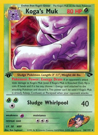 Koga's Muk 026/132 - 1st Edition Gym Challenge
