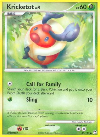Kricketot 086/123  - Reverse Holofoil Mysterious Treasures