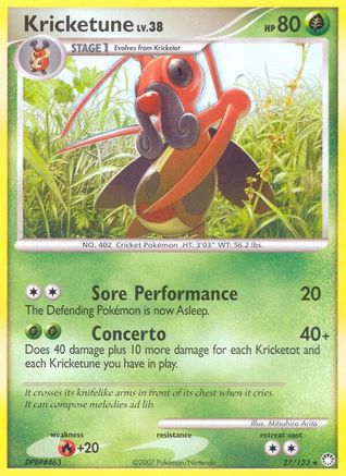 Kricketune 027/123  - Reverse Holofoil Mysterious Treasures