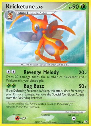 Kricketune 032/127  - Reverse Holofoil Platinum