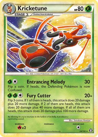Kricketune 024/102  - Reverse Holofoil Triumphant