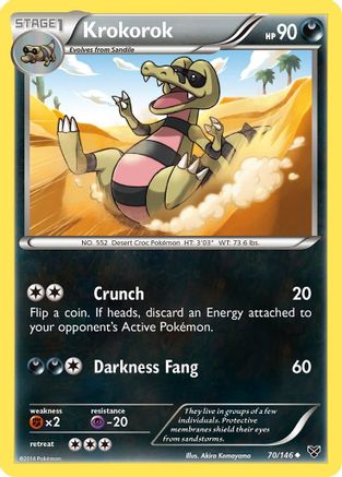 Krokorok 070/146  - Reverse Holofoil XY Base Set