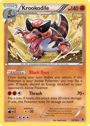 Krookodile 062/98  - Reverse Holofoil Emerging Powers