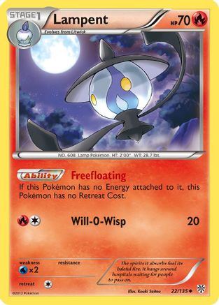 Lampent 022/135  - Reverse Holofoil Plasma Storm