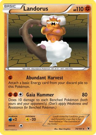 Landorus 074/101  - Holofoil Noble Victories