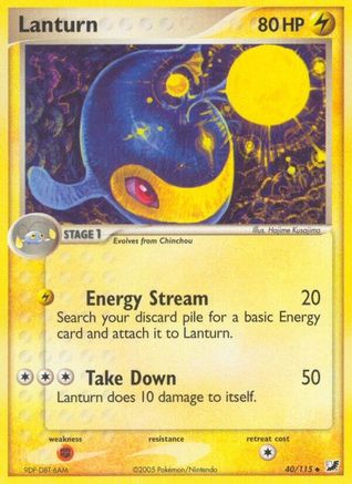 Lanturn 040/115 - Reverse Holofoil Unseen Forces