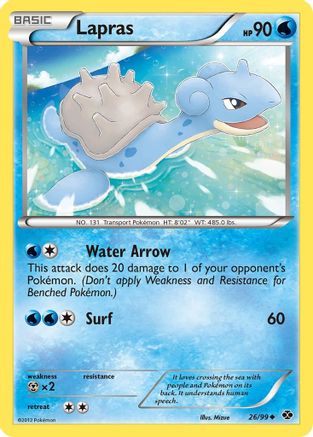 Lapras 026/99  - Reverse Holofoil Next Destinies