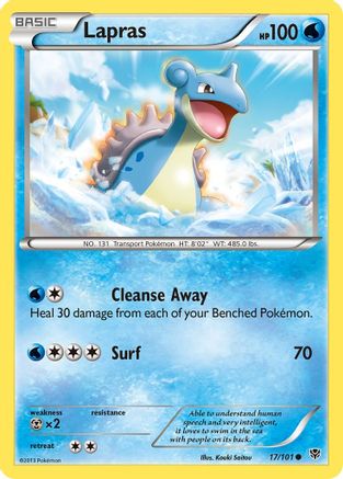 Lapras 017/101  - Reverse Holofoil Plasma Blast