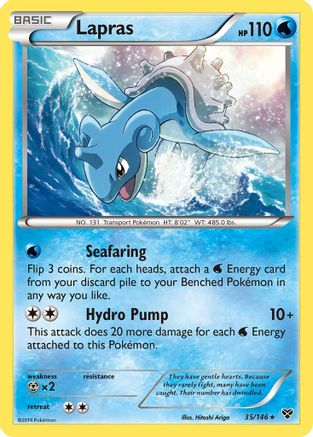 Lapras 035/146  - Reverse Holofoil XY Base Set