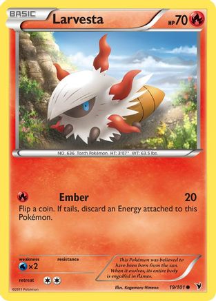 Larvesta 019/101  - Reverse Holofoil Noble Victories