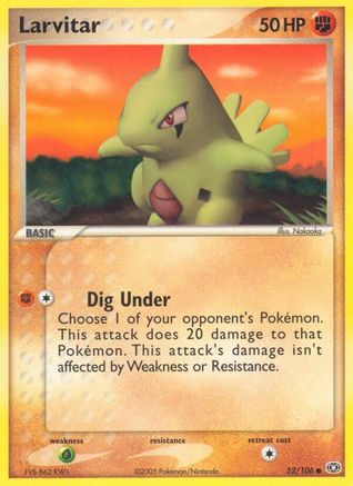 Larvitar 052/106 - Reverse Holofoil Emerald