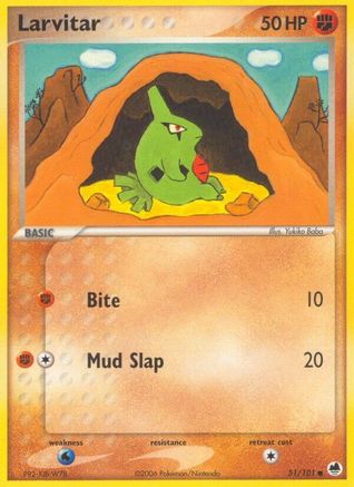 Larvitar 051/101 - Reverse Holofoil Dragon Frontiers