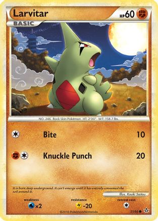Larvitar 051/95 - Reverse Holofoil Unleashed