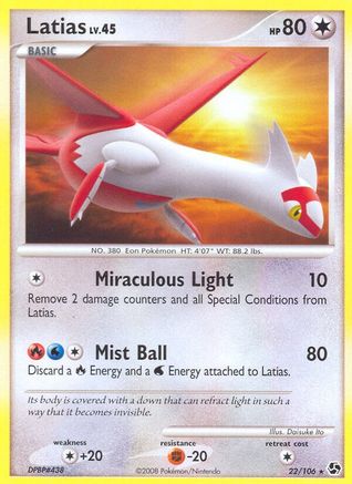 Latias 022/106  - Reverse Holofoil Great Encounters