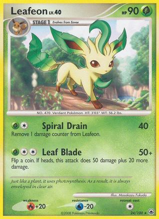 Leafeon 024/100  - Reverse Holofoil Majestic Dawn