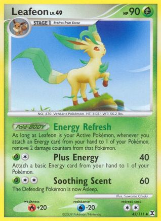 Leafeon 045/111  - Reverse Holofoil Rising Rivals