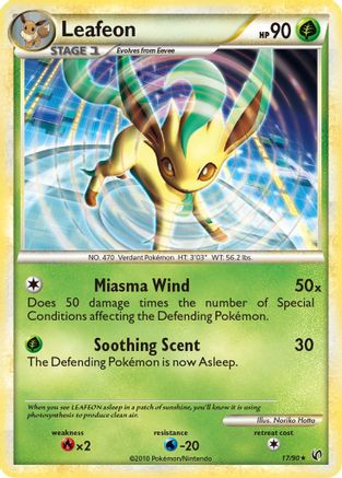 Leafeon 017/90  - Reverse Holofoil Undaunted