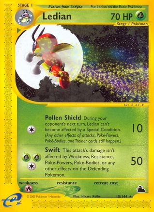 Ledian 015/144 - Reverse Holofoil Skyridge