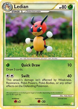 Ledian 025/123  - Reverse Holofoil HeartGold SoulSilver