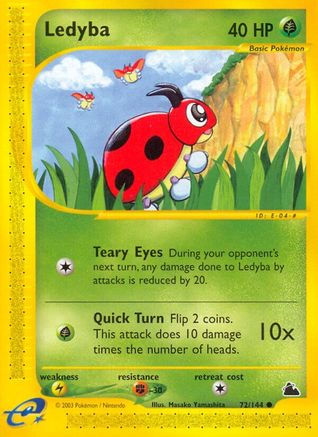 Ledyba 072/144 - Reverse Holofoil Skyridge