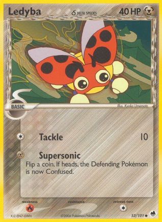 Ledyba (Delta Species) 053/101 - Reverse Holofoil Dragon Frontiers