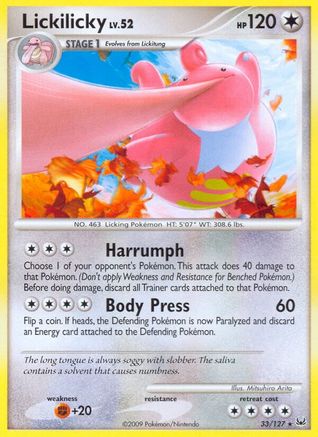 Lickilicky 033/127  - Reverse Holofoil Platinum