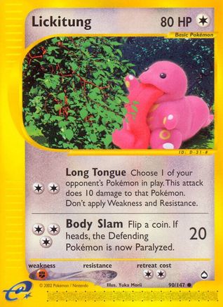 Lickitung 090/147 - Reverse Holofoil Aquapolis