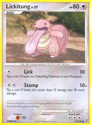 Lickitung 091/132  - Reverse Holofoil Secret Wonders