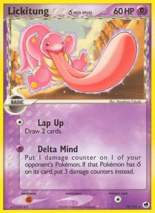 Lickitung (Delta Species) 019/101 - Reverse Holofoil Dragon Frontiers