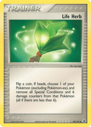 Life Herb 093/112 - Reverse Holofoil FireRed & LeafGreen