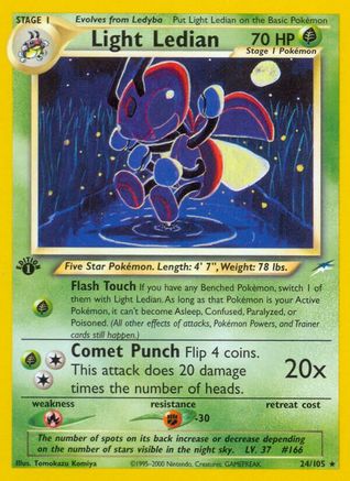 Light Ledian 024/105 - 1st Edition Neo Destiny