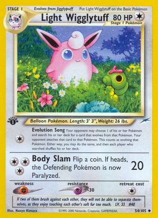 Light Wigglytuff 054/105 - 1st Edition Neo Destiny