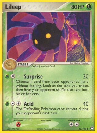 Lileep 052/108 - Reverse Holofoil Power Keepers