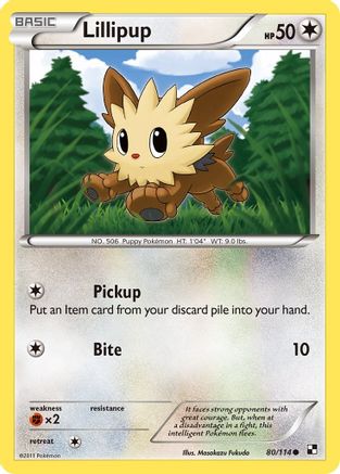Lillipup 080/114  - Reverse Holofoil Black and White