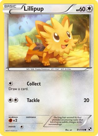 Lillipup 081/114  - Reverse Holofoil Black and White