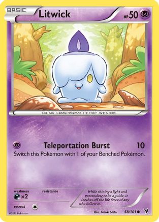 Litwick 058/101  - Reverse Holofoil Noble Victories