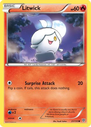 Litwick 021/135  - Reverse Holofoil Plasma Storm