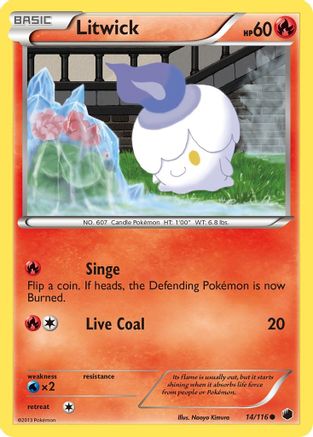 Litwick 014/116  - Reverse Holofoil Plasma Freeze