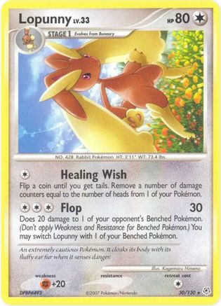 Lopunny 030/130 - Reverse Holofoil Diamond and Pearl