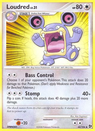 Loudred 044/106  - Reverse Holofoil Great Encounters