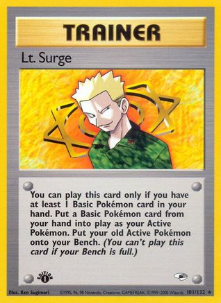 Lt. Surge 101/132 - 1st Edition Gym Heroes