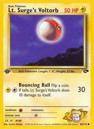 Lt. Surge's Voltorb 086/132 - 1st Edition Gym Challenge