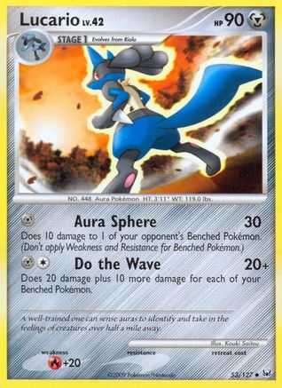 Lucario 053/127  - Reverse Holofoil Platinum