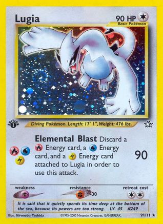 Lugia 009/111 - 1st Edition Holofoil Neo Genesis