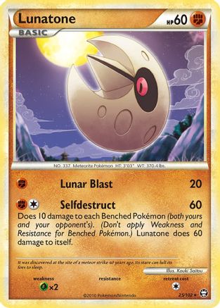 Lunatone 025/102  - Reverse Holofoil Triumphant