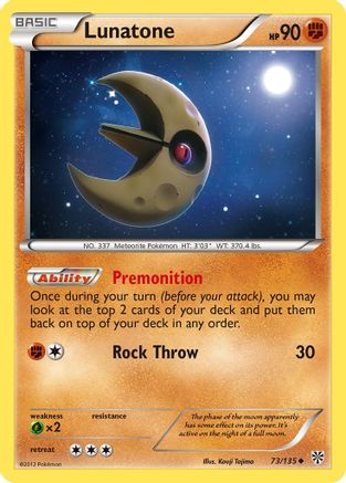 Lunatone 073/135  - Reverse Holofoil Plasma Storm